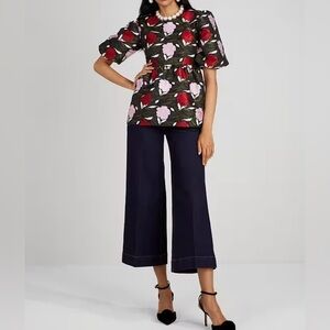 Kate Spade Rose Garden Brocade Top Size 14 NWT